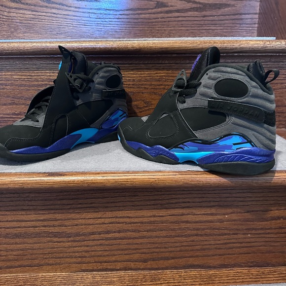 Black and Blue Sneakers with Logo - Picture 2 of 6